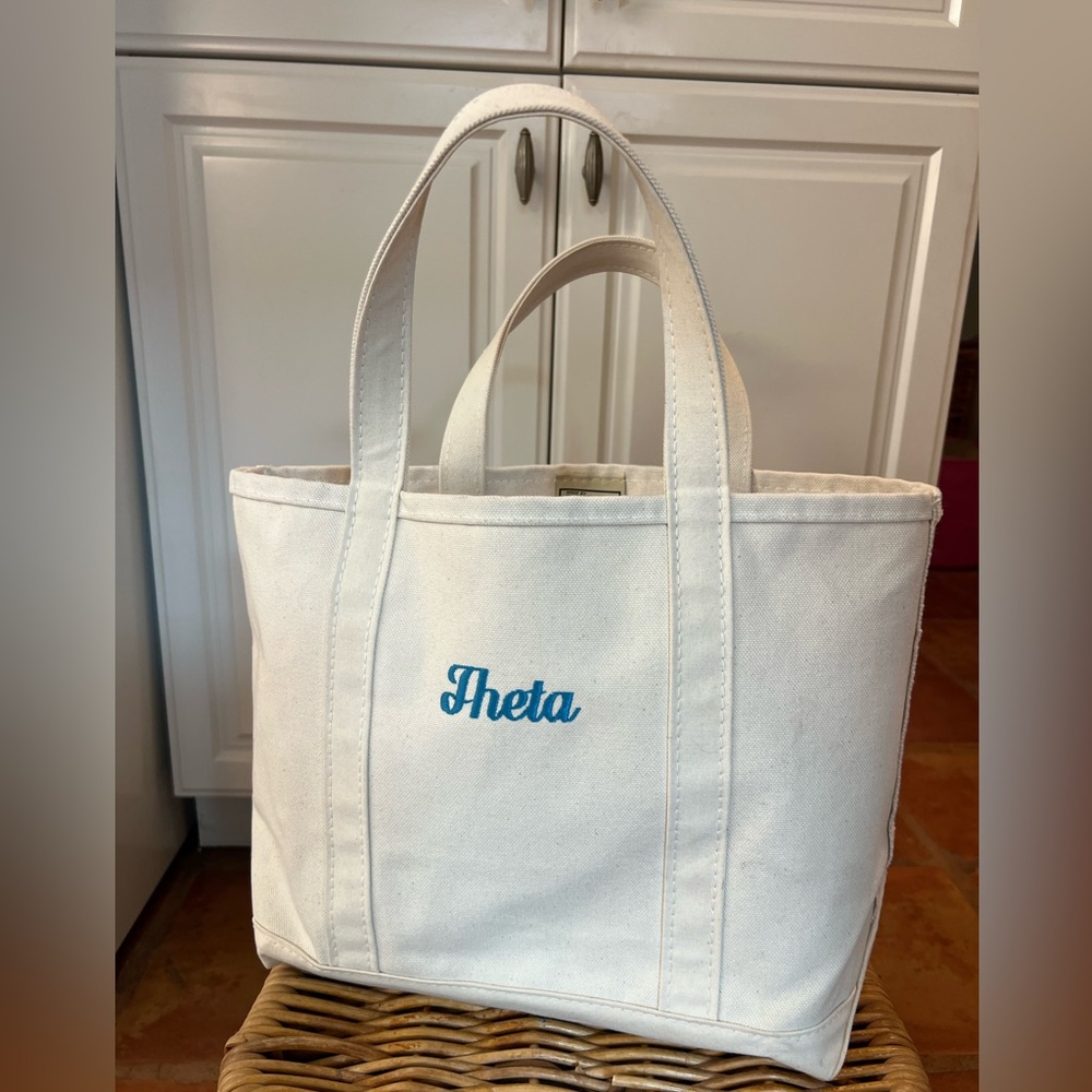 Theta LL Bean tote white